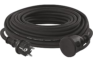 Emos E - 008 P1820 - Cable alargador Schuko, m, Cable de Goma para Exteriores, IP44, 1,5 mm2, H07RN - F3G, 20 Metros