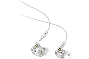 MEE audio - MX1 PRO Dynamic Driver, Customisible, Noise-Isolating, Universal-Fit Modular Musician’s In-Ear Monitors with Detachable Cables - Clear