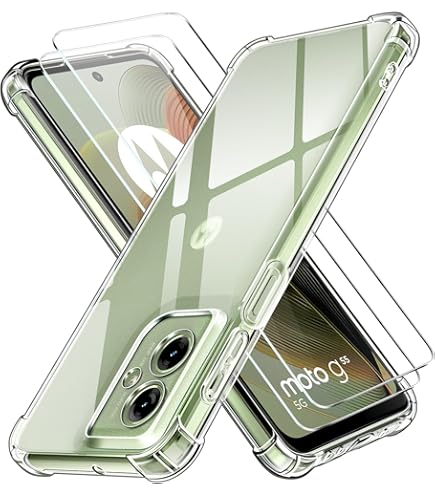 iVoler Anti Ingiallimento Chiaro Cover per Motorola Moto Edge 50 Pro, [Antiurto di Grado Militare] Trasparente Sottile Anti Graffio Custodia Case con Paraurti Assorbimento degli urti