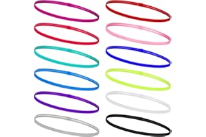 MENGH-SHOP Sport Stirnbänder Elastische Sport Stirnband Anti-Rutsch Haarband für Damen Herren Fussball Yoga Jogging Golf Mehrfarbig 12 Stück