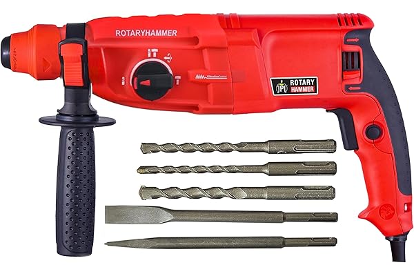 JPT 26MM 800W HEAVY DUTY CORE ROTARY HAMMER DRILL WITH CHISELING FUNCTION DRILL BIT & CHISEL INCLUDED, BLUE