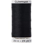 Gutermann Sew-All Polyester Thread, Black, 250 yd, 2.25 x 1 x 1-Inch