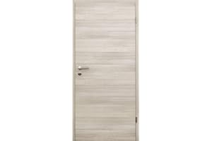 HORI® Room Door Complete Set with Frame and Door Handle I Interior Door CPL Light Larch I Height 198.5 cm I Stop, Width and Wall Thickness Selectable I DIN Right I 1985 x 860 x 180 mm