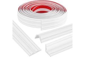 ZTVOWTO 400cm*2cm Paraspigoli Autoadesivi Muro, Paraspigoli Angolari Proteggono da Spigoli Vivi, para Spigoli Bimbi per Tavoli, Mobili(Bianco)