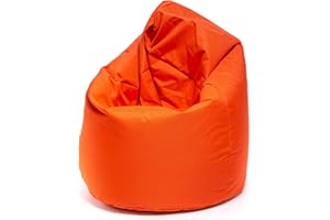 Ecopuf - Poltrona pouf Sako - Pouf per la cameretta dei bambini - Borsa in tessuto robusto - Sedia da salotto - Arredamento - Poltrona L - 70x110cm - Arancione Nc9