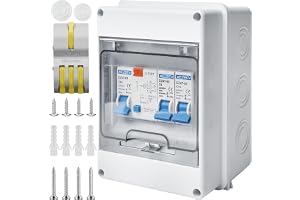Ytmonterad säkringsbox IP65, liten fördelare ytmonterad med fi strömbrytarringar, AC 32 A ytmonterad fördelare, distributions