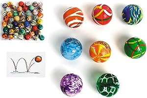 PARTY PRO Balles rebondissantes muticolors (lot de 12 - 30 mm de diamètre)