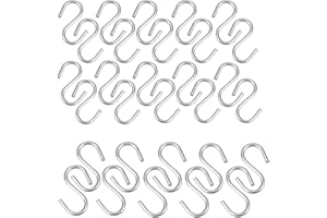 JXPXJMY Gargantilla en S de Inoxidable 304, Gargantilla en S Pesada Aptas para Dormitorios Baños Cocinas y Jardines (30, M2+M3)