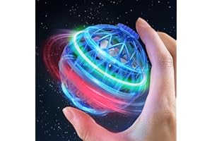 OBEST Palla Volante Magica UFO-Ball con LED Mini Drone Palla Luminosa Boomerang Hoverball Giroscopio Spinner Flying Ball Giocattolo Regalo per Bambini