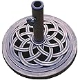 DC America Round Cast Stone Umbrella Stand Approx. 46 cm and 61 cm