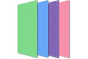 YADODO Set di 4 tappetini da taglio per Cricut Explore Air 3/Air 2/Air/One Maker 3/Maker per Cricut Matte Set Verde Balu Purpur Rosa StandardGrip, LightGrip, StrongGrip FrabricGrip per Cricut 30,5 x 61 cm