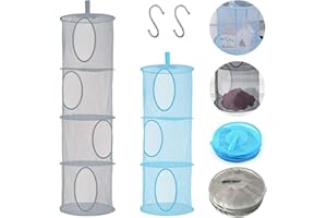 ABSOK Hängeregal Mesh Hängender Hängende Mesh Aufbewahrungsnetze Hängende Netze Organizer Faltbare Aufbewahrungsnetze Aufbewahrungsnetze Hängeregal（2 Pcs）