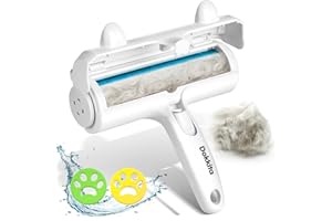 Togli Peli Animali, Dokkita Lint Rullo Spazzola per Peli Rimozione + 2 Riutilizzabili Catture peli Lavatrice, Spazzola Pelucchi per Cani, Gatti, Animali Domestici da Tappeti, Divani, Letti, Vestiti