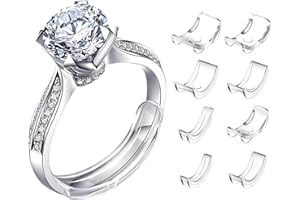 TCPENG Invisible Ring Size Adjuster for Loose Rings Ring Adjuster Fit Any Rings, Assorted Sizes of Ring Sizer (Total 8 Sizes to Fit 1-10mm Width Rings)