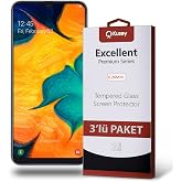 KZY İLETİŞİM Samsung Galaxy A30 ile uyumlu Temperli Ekran Koruyucu Kırılmaz Cam Ekonomik 3'l&uuml; Paket