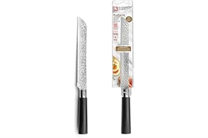 Richardson Sheffield - Couteau à pain - Katana - Acier inoxydable 13 C, Finition Satinée - Lame 20.5 cm - Noir
