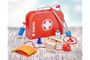 ‎SELECTA Selecta 62058 Arztkoffer, Stabile Geräte aus Holz, 25 x 18 cm