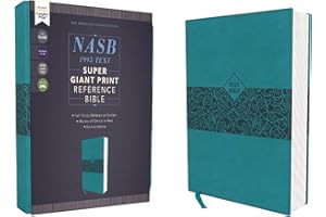 NASB, Super Giant Print Reference Bible, Leathersoft, Teal, Red Letter, 1995 Text, Comfort Print