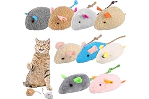 Xinstroe 9 Stück Katzenminzen Spielzeug, Plüsch Maus Kitten Spielzeug Katzenspielzeug mit Katzenminze Mäuse Catnip Toy katzenspielzeug fur Katze und Kitten
