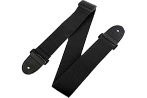 JJOnlineStore - Acoustic Guitar Strap Nylon Material Adjustable and Comfortable Electric Guitar Strap 1.2m for Acoustic, Classical & Bass Guitar (Black)