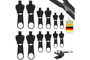 WEIMEIH 12 Pezzi Cursore Cerniera Ricambio Ripara Cerniere Lampo Zip Cursore Cerniera Universale Tira Zip Rimovibile Cursore Cerniera Ricambio adatto per Giacca Valigie, Zaini, Abbigliamento