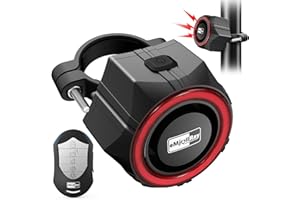 eMjollRay Alarma Bicicleta Antirrobo con Control Remoto Recargable USB C 110dB Impermeable Alarma Patinete Electrico para Moto Scooter Puerta