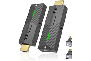 KEBENES HDMI Inalámbrico, Transmisor y Receptor Inalámbrico 4K, HDMI Wireless Extender para Transmitir Video y Audio Desde una Portátil/PC/TV Box a un Monitor/Proyector/TV, Plug & Play (30m)