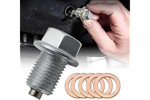 CARRENEU Magnetische Ölablassschraube M14 x 1,5 Dichtring Ölablassschraube, Ölablassschraube Mit Dichtung, Ölwannenschraube Edelstahl Ölwanne Auto Ölschraube Mit Dichtungen (M14x1.5)