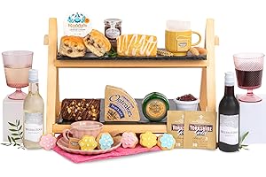 PRESTIGEFLOWERS Prestige Hampers - Afternoon Tea Hamper - Food Hamper - Family Hamper - Afternoon Tea - Tea Gift - Gift Hamper Basket, Tea Gift Set, Food Hamper Gifts for Women & Men - Tea for Two