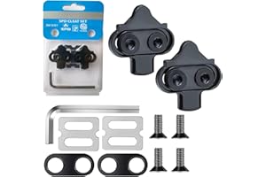 SEPSCO Patins Pédale de Vélo, Cales SPD Compatibles Shimano SH56 et Look Keo Chaussures Cales de Vélo Unisex Métal Anti-Usure Antidérapant Crampons pour VTT Route Cyclisme Bike d'Intérieur (2 Pièces)