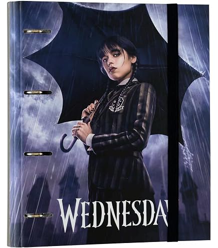 Portalápices Wednesday Addams Con Set De Escritura - Incluye 2 Bolis, Lápiz, Portagomas Y Sacapuntas, Resina Pintada A Mano