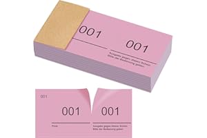 Nezyo Blocchi di Numeri Doppi 1-100 Blocchi di Numeri 10 cm x 5 cm per Guardaroba, Eventi, Feste, Fiere e Intrattenimento(Rosa)