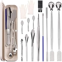 SHTUUYINGG9 Pieces Stainless Steel Lab Spatula Micro Scoop Set With - View #6