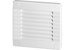 MIRATIC Universell Ventilationsgaller Vit Fyrkantig Utloppsventil Utan Fläns ABS (100 x 100 mm)