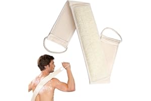 TOULIFLY Luffa Schwamm Rückenscrubber,Rückenschrubber Luffaschwämme,Rückenschrubber für Dusche,Natürliches Luffa Handtuch,Peeling Rückenschrubber,Vollständiger Rückenwascher,für bath dusche exfoliating body