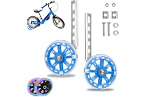 GothicBride Rotelle Bici Bambino, Universali Rotelle per Bicicletta da Bambino Regolabili, Stabilizzatore Rotelle per 12 14 16 18 20 Pollici Bicicletta