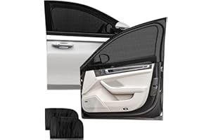 AZYVUM Pare Soleil Voiture Bébé, 2 Pièces Chaussette Voiture Soleil pour Enfants, Bloquer Les Rayons UV et Protection de la Vie Privée, Compatible avec 99% des Véhicules，Trois Tailles-M