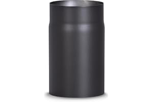 FIREFIX R150/2 Ofenrohr 150mm Durchmesser aus Stahlblech für Kaminofen und Feuerstelle I 250mm Länge I Beschichtetes Kaminrohr, hochtemperaturbeständig