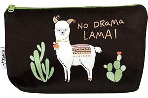 H:)PPY life Mäppchen Motiv "Lama" | Mäppchen mit Reißverschluss, 20 cm x 12 cm x 4 cm, No Drama Lama | Geschenk | 45571