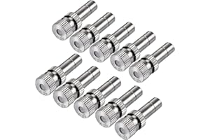 ATOPLEE 10pcs latón bajo presión de nebulización boquillas de enfriamiento Sistema de humidificación pulverizador (0,5 mm)