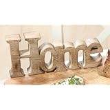 Levandeo - Scritta Decorativa "Du Und Ich" In Legno Di Mango E Metallo, 25 Cm, Oro E Naturale, Per Tavolo - 3