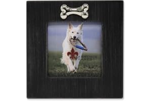 Lawrence Frames Wash Dog Frame z ornamentem kości, 10 x 10 cm, czarna