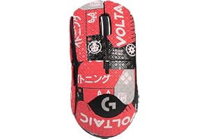 BIGTHREE Anti-Slip Grip Tape for Logitech G PRO X Superlight 2 - Full Coverage Pre-Cut Mouse Skin, Sweat-Resistant Self-Adhesive Gaming Accessories (Red)