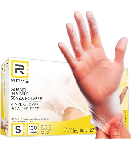 Hygonorm Guanti In Vinile IDEAL FIT Senza Polvere, Extra Leggeri, Taglia M - Confezione Da 100?