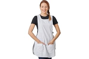 Hurry Jump Grembiule Chasuble da donna e da camera, bianco, taglia unica