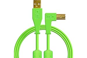 DJ TECHTOOLS DJTT USB Chroma Cable Green 1,5m, abgewinkelter Stecker - Kabel für DJs