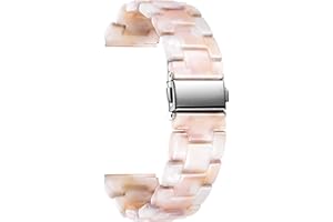 BINLUN Bracelet de Montre en Résine pour Dame Homme 12mm 14mm 16mm 18mm 20mm 22mm, Bracelet de Remplacement Boucle Déployante Dégagement Rapide pour Montre Connectée, 14 Couleurs Léger Mode Band