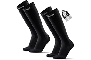 Effeet 2 Pairs Compression Socks Men & Women, 20-30mmHg Graduated Compression Socks for Sport, Travel, Pregnancy, Long Standing, Work