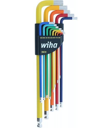 Wiha 8-teiliges T-Griff Set Sechskant (metrisch) – Soft Grip, Kugelkopf – 2,0 Bis 10,0 Mm