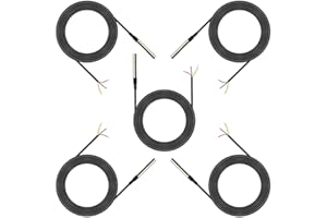 GIAK DS18B20 1M Waterproof Temperature Sensors Digital Temp Probe Compatible with Arduino and Raspberry Pi - 5 Pcs